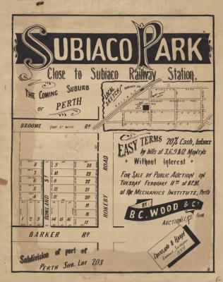 ESTATE PLAN (DIGITAL): SUBIACO PARK, PERTH SUB LOT 203