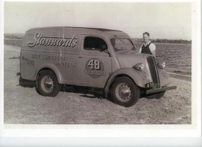 PHOTOGRAPH (DIGITAL): STANNARDS DRY CLEANERS AND DYERS, VAN WITH UNKNOWN MAN