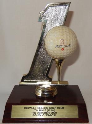 JOHN CUSACK HOLE IN ONE TROPHY 2000