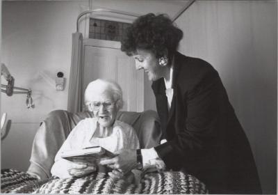 PHOTOGRAPH: 'DELIVERING BOOKS ON WHEELS', JUNE 1993