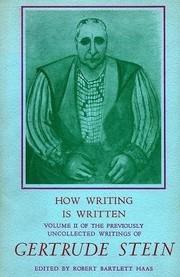 How Writing Is Written