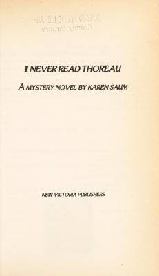 I Never Read Thoreau