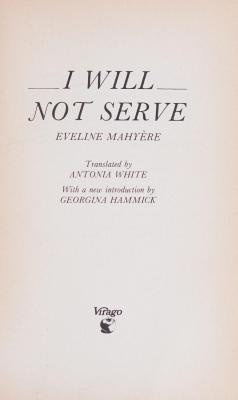 I Will Not Serve