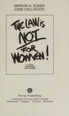 Law Is Not For Women
