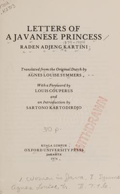 Letters Of A Javanese Princess