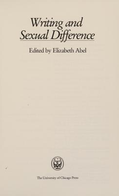 Writing And Sexual Difference