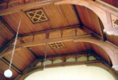 PHOTOGRAPH: CEILING OF CONGREGATIONAL CHURCH, CORNER OF ROBINSON AND BAGOT ROADS