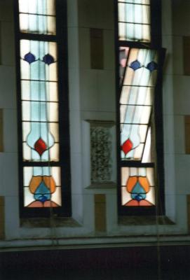 PHOTOGRAPH: STAINED GLASS WINDOWS, CONGREGATIONAL CHURCH, CORNER OF ROBINSON AND BAGOT ROADS