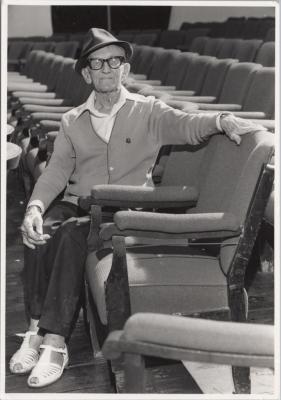 PHOTOGRAPH: PADDY BAKER SEATED IN REGAL THEATRE