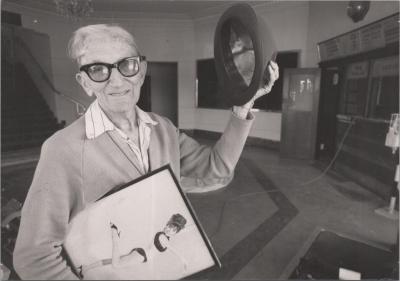 PHOTOGRAPH: PADDY BAKER IN THE FOYER OF REGAL THEATRE