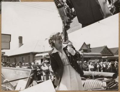 PHOTOGRAPH (DIGITAL): WELCOME HOME, SHIRLEY STRICKLAND, FROM ALBUM 'CELEBRATIONS ON SUBIACO 1952'