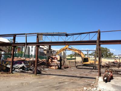 PHOTOGRAPH (DIGITAL): TRANSITION SERIES ARTWORK, DEMOLITION OF BOSICH FACTORY, NOVEMBER 2013