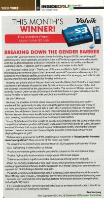 MGGC - BREAKING DOWN THE GENDER BARRIER – NEWSPAPER ARTICLE