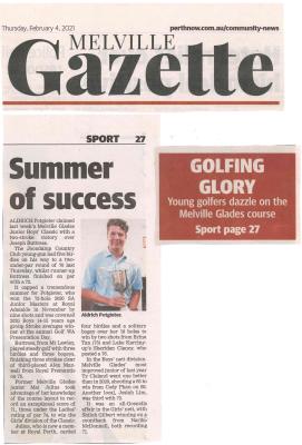 2021 MGGC JUNIOR CLASSIC – NEWSPAPER ARTICLE