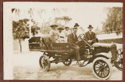 PHOTOGRAPH (DIGITAL): ERN CONGDON POP MELL BAY'S DELIVERY TRUCK, SUBIACO, FROM CONGDON FAMILY ALBUM