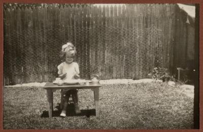 PHOTOGRAPH (DIGITAL): THELMA CONGDON, TEA PARTY AT 75 GLOSTER STREET SUBIACO, FROM CONGDON FAMILY ALBUM