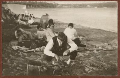 PHOTOGRAPH (DIGITAL): PEOPLE ON THE SHORE, CRAWLEY BAY, FROM CONGDON FAMILY ALBUM