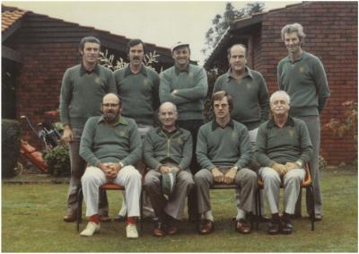 ASSOCIATED GOLF CLUBS MEN'S DIVISION 9 PENNANT TEAM CIRCA 1976