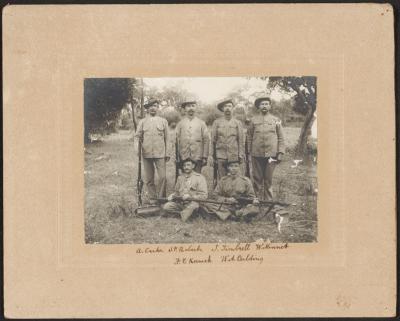 PHOTOGRAPH: MILITARY GROUP IN BUSHLAND