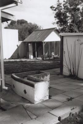 PHOTOGRAPH: CONCRETE TROUGH IN YARD, ROSEBERY STREET COTTAGE, JOLIMONT