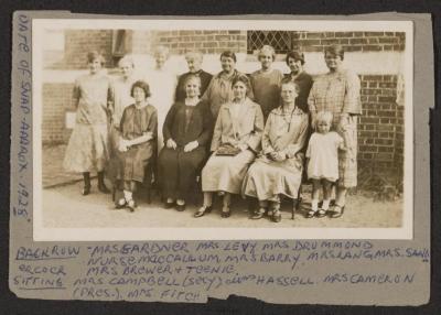 PHOTOGRAPH: GROUP OUTSIDE CHURCH, 1928