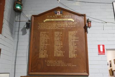HMAS Perth I Honour Board.