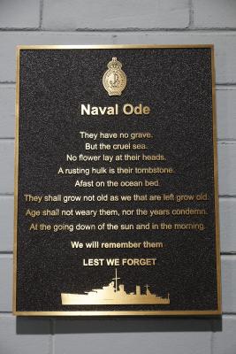 The Naval Ode - Plaque.