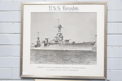 Photo of USS Houston presented by the Survivors