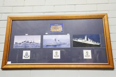 Framed photo of all three HMAS Perths