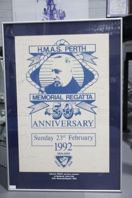 Poster for the 50th Anniversary of the HMAS Perth Regatta
