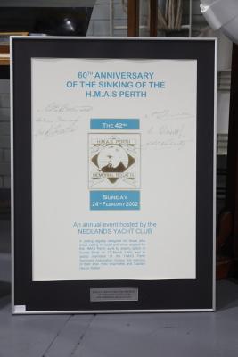 Poster for the 60 anniversary of the sinking of Perth (I) regatta