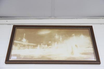 Print of HMAS Perth (I) at the battle of Sunda Strait