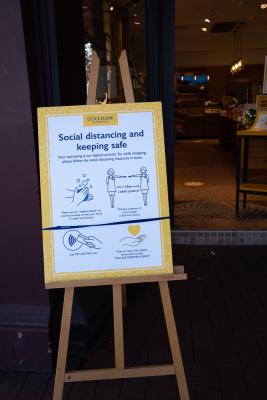 PHOTOGRAPH (DIGITAL): COVID 19 SIGNAGE, L'OCCITANE STORE, ROKEBY ROAD, JUNE 2020