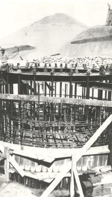 Inter War, Western Australia, Rottnest Island, Oliver Hill, Construction, Pedestal anchoring plates and hold down bolts, 1937