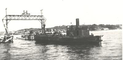 Inter War, Western Australia, Rottnest Island, Army Jetty, Barge "Angus", 1937