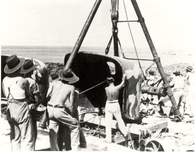 Inter War, Western Australia, Rottnest Island, Bickley Battery, 6 Heavy Battery Royal Australian Artillery, Shifting gun shield, 1938