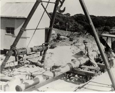 Inter war, Western Australia, Rottnest Island, Bickley Battery, Installation, Mounting 6 inch Mk XI gun, 1938