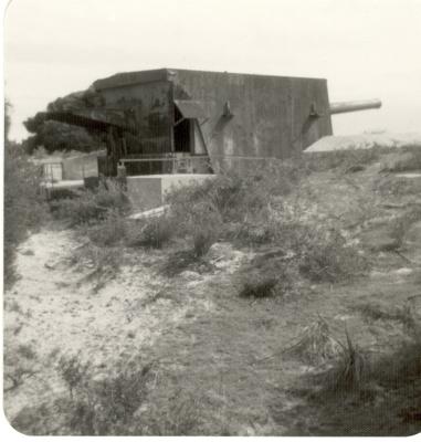 Post 1945, Western Australia, Rottnest Island, Oliver Hill Battery. Rear of H2 Gun