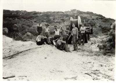 Inter War, Western Australia, Rottnest Island, 5 Fortress Company, Royal Australian Engineers. Cable laying party