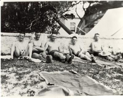 Inter war, Western Australia, Rottnest Island. Govennent House, 5 Fortress Company, Royal Australian Engineers. Named group