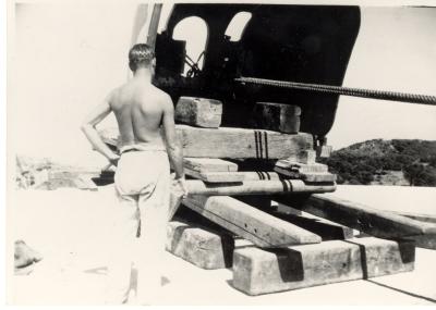 Inter War, Western Australia, Rottnest Island, Bickley Battery. Installation, Gun shield on skidding sleigh, 1937