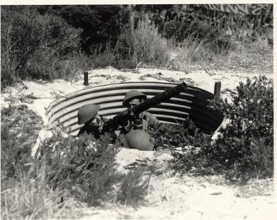 World War 2, Western Australia, Fortress Fremantle. Swanbourne Battery, Lewis gun pit