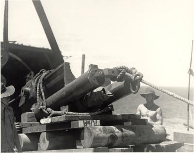 World War 2, Western Australia, Fortress Fremantle, Arthurs Head Battery, Dismounting Guns, 1943