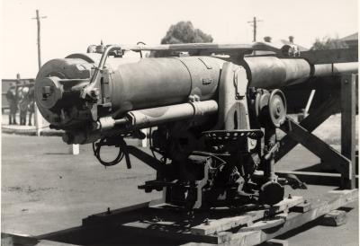 World War 2, Western Australia, Fortress Fremantle. Unites States Navy, USS Peary, Salvaged 4 inch gun