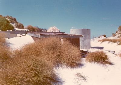 post 1945, Western Australia, Rottnest Island, Oliver Hill. Cottage and wate rtank, 1974