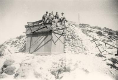 World War 2, Western Australia, Rottnest Island. Coastal, North Point Searchlight under construction