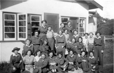 Western Australia, Rottnest Island, Kingstown Barracks, Australian Womens Army Service, Group Photo with names.