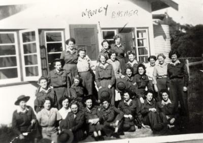 World War 2, Western Australia, Rottnest Island, Kingstown Barracks, Australian Womens Army Service, Group Photo with names.