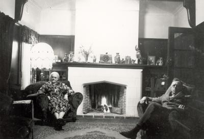 Inter War, Western Australia, Rottnest Island, Kingstown Barracks. Commander's Residence, Sitting Room. Lieutenant William James LAKE and Mrs LAKE