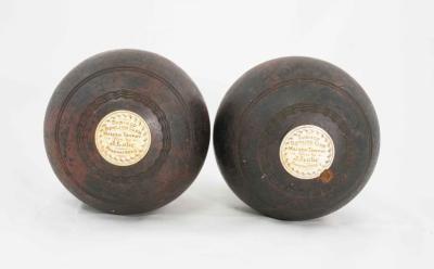 SPORT EQUIPMENT: PAIR OF BOWLING BALLS